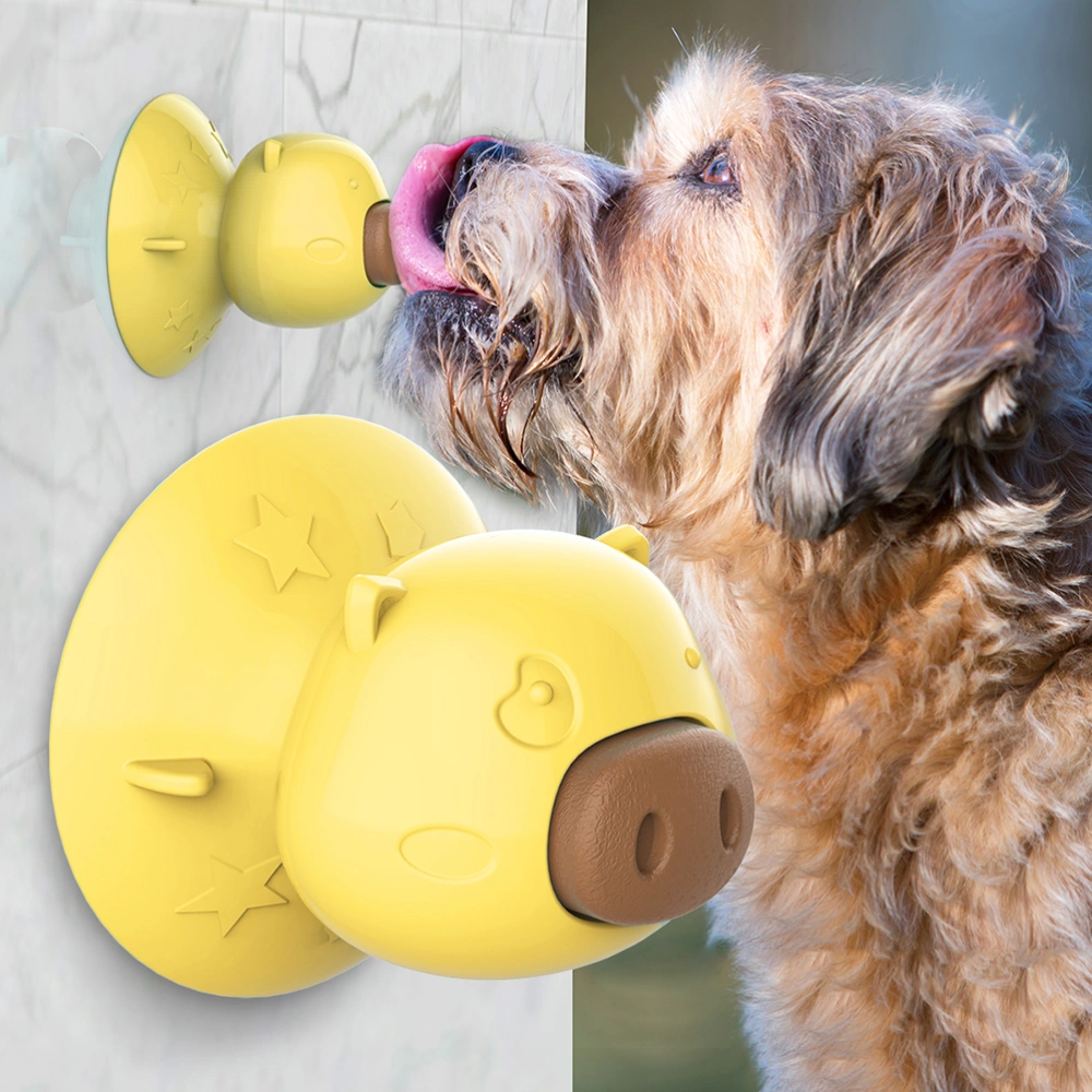 Funny Sucker Dog Toy Lick Bite Toy Bite-resistant Feeding Tool Pet Educational Toy (Yellow)