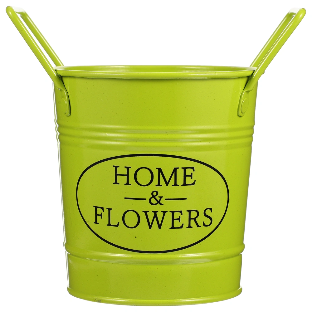 Mini Round Flower Pot Plant Bucket  Home Decoration bucket Metal Bucket with Handle