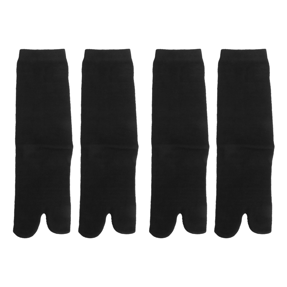 2 Pairs Comfortable Two-toed Socks Breathable Kimono Clog Socks (Free Size)