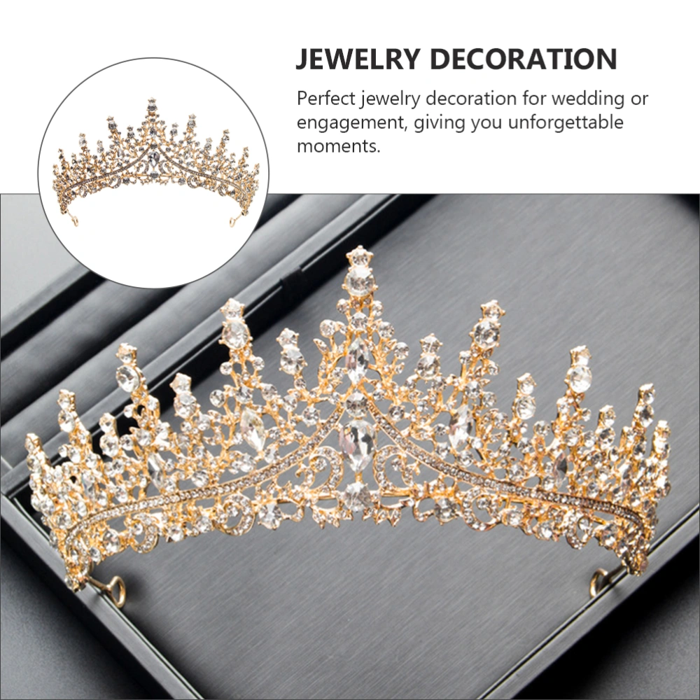 1Pc Shiny Wedding Bridal Crown Alloy Rhinestone Wedding Hair Accessories