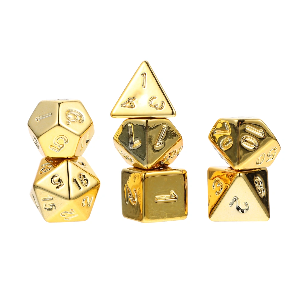 1 Set of Acrylic Multi-sided Dice Prop Engraved Number Dice Party Game Supplies