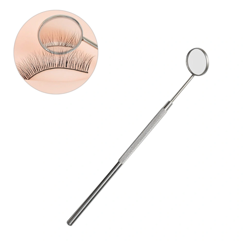 2PCS Stainless Steel Eyelash Mirror Professional Makeup Inspection Dental Mirror for Women