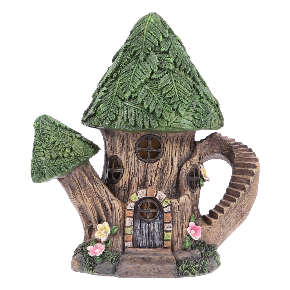 Fairy Garden House Statue Solar Garden Light Adorable Creative Decorative Light