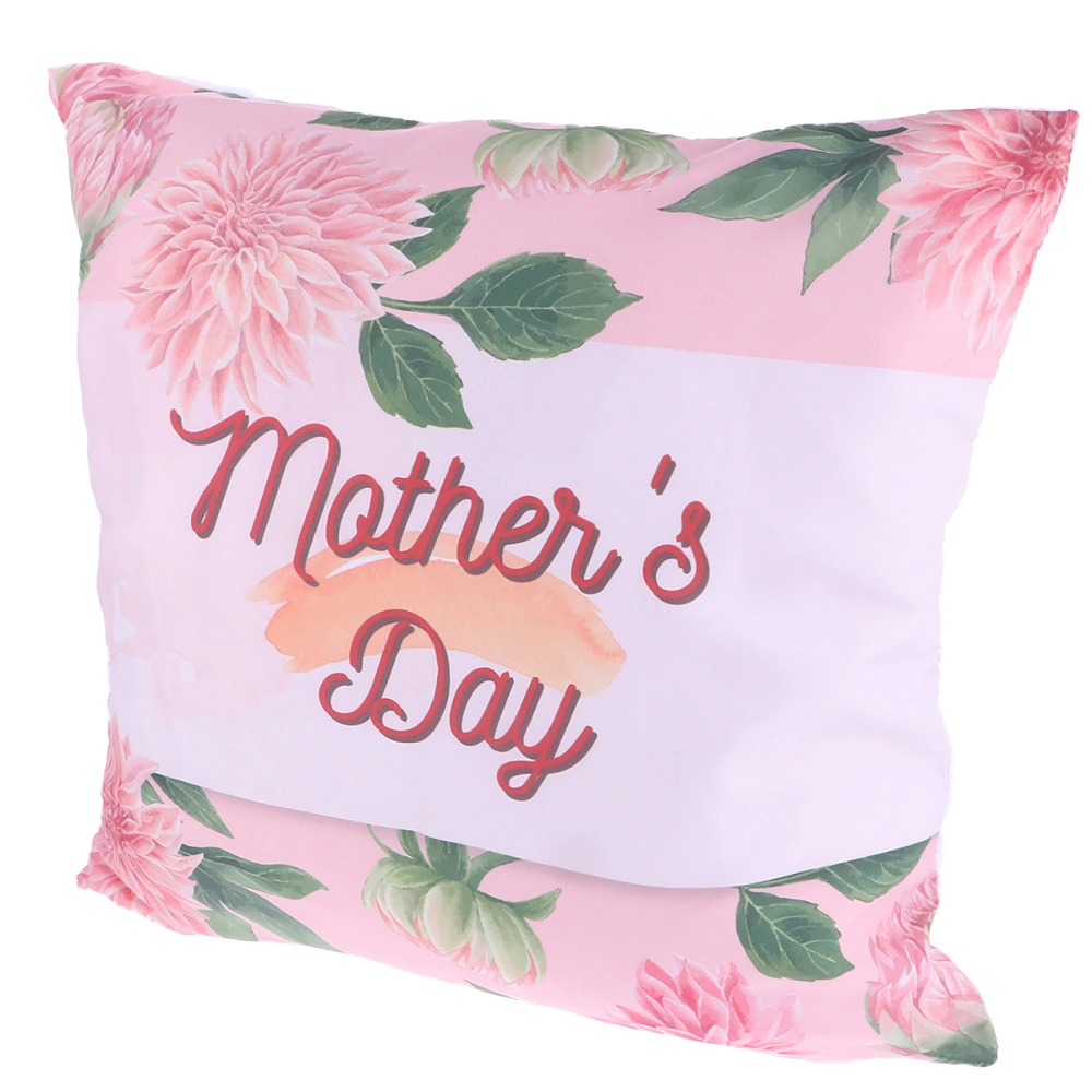 1Pc Mother's Day Theme Pillowslip Flower Pillow Cover Chic Pillow Case