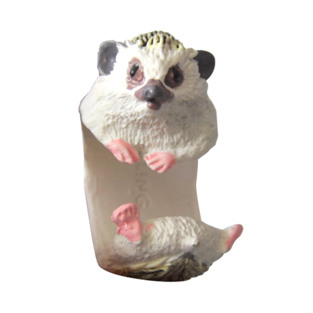 Creative Stereo Animal Rings Adorable Cartoon Finger Ring Personality Jewelry Accessory Gift (Hedgehog)