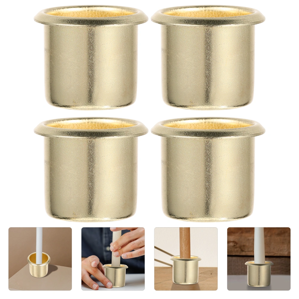 4pcs Decorative Candle Holders Iron Tea Lights Candle Holders Metal Candle Cups