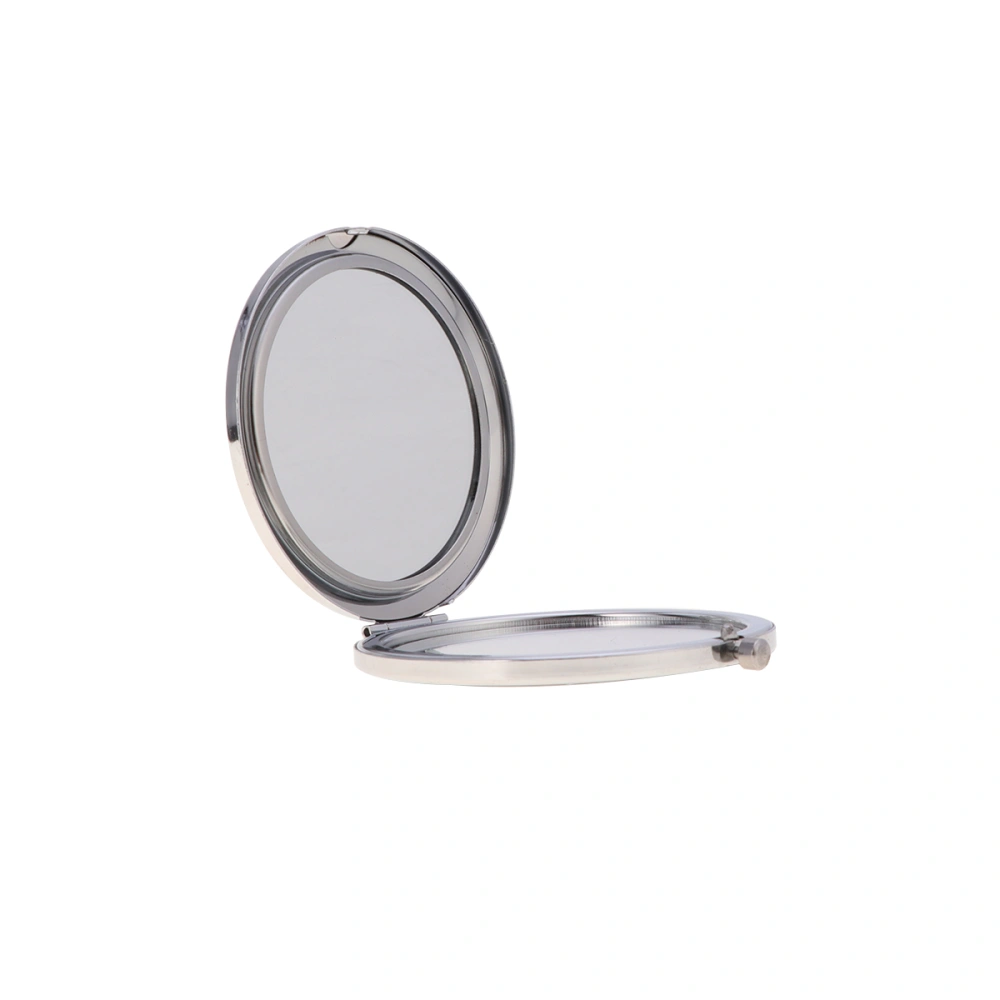 1pc Hollow Design Round Mirror Foldable Makeup Mirror Portable Cosmetic Mirror for Girls Women Ladies Random Pattern