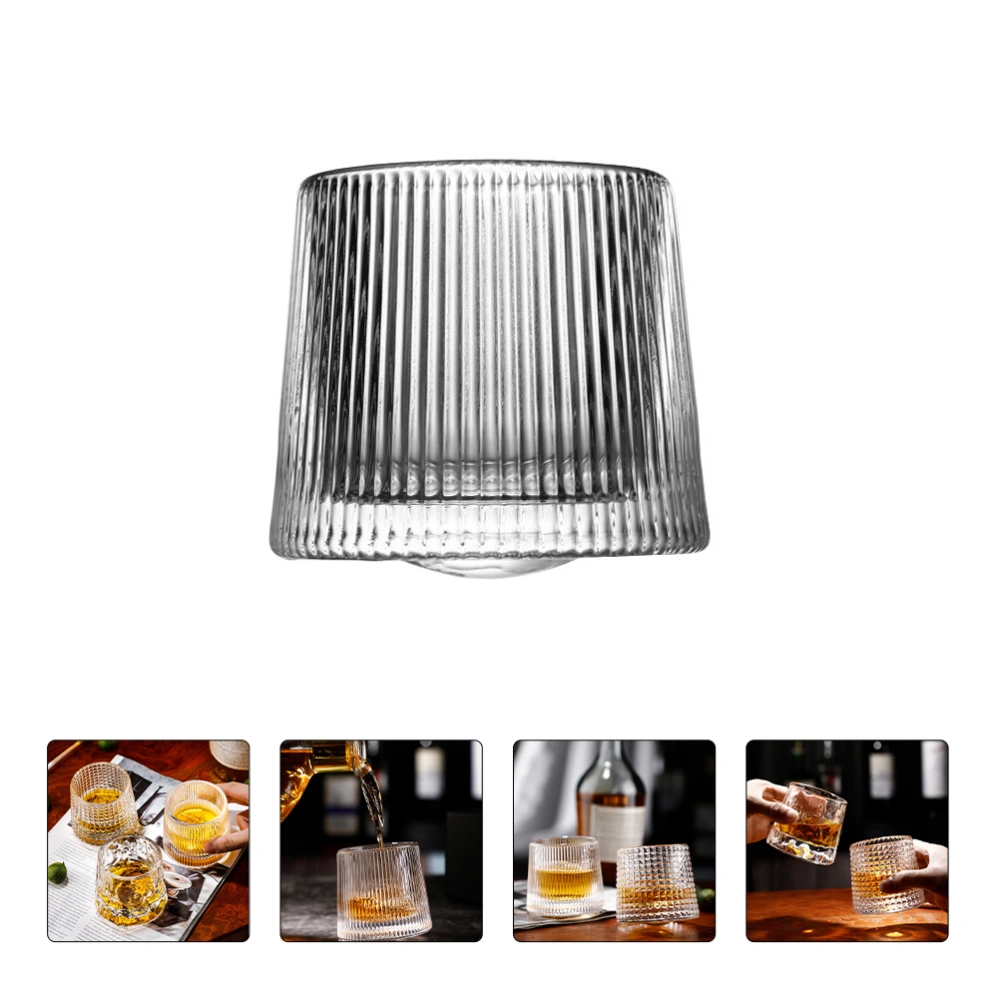 1pc Whiskey Glass Tumbler Ball Rotation Wine Cup Glassware Beer Cup for Pub