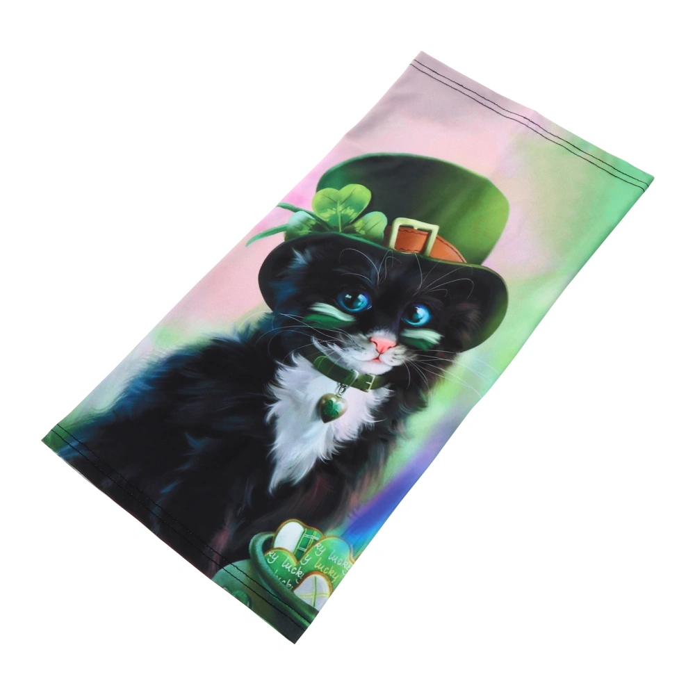 1pc St. Patrick's Day Head Cover Printed Protection Neck Scarf Outdoor Mask