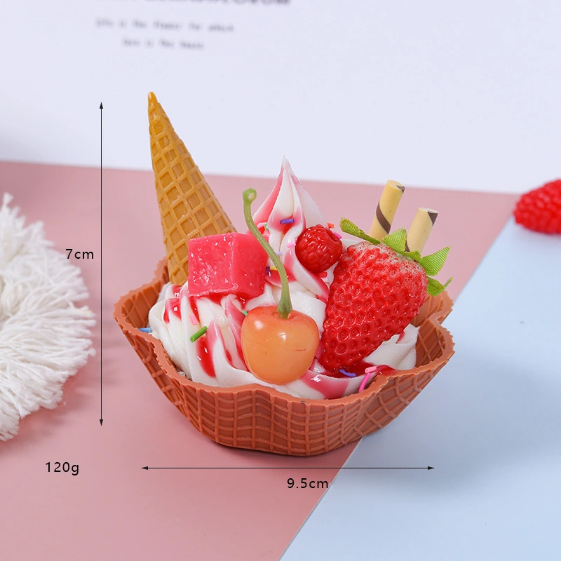 Artificial Ice Cream Fake Ice Cream Model Simulation Dessert Faux Ice Cream Display Dessert Model