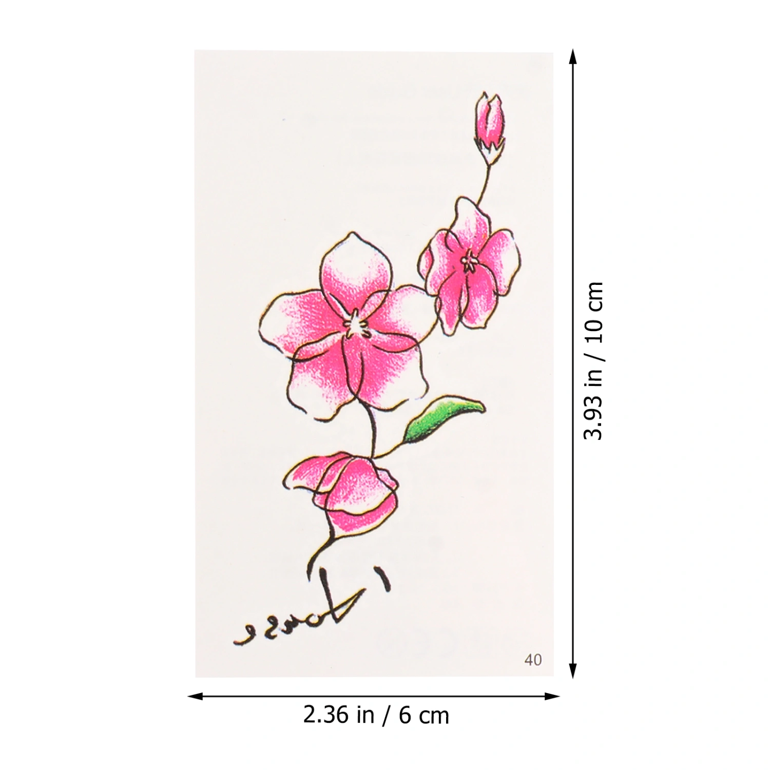 60 Sheets Flower Tattoos Stickers Waterproof Face Decals Flower Makeup Stickers