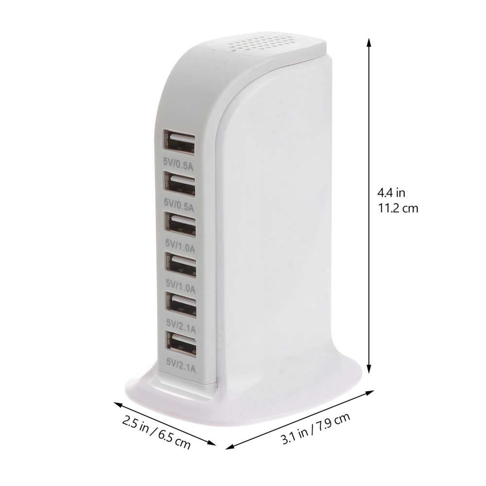 Desktop Charging Station 6 Ports Charging Hub Multi USB Charger Station US Plug