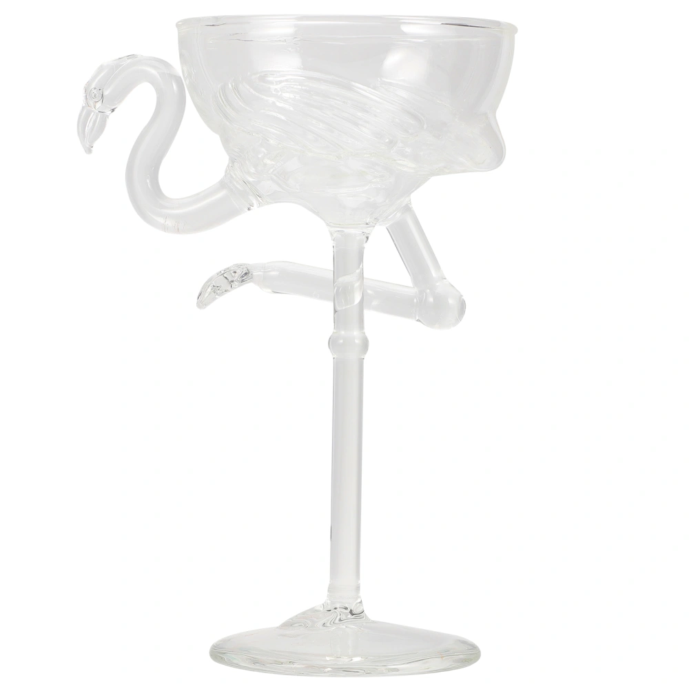 Cocktail Drinkware Simple Glass Drinking Goblet Cocktail Drinking Cup Flamingo Footed Cup