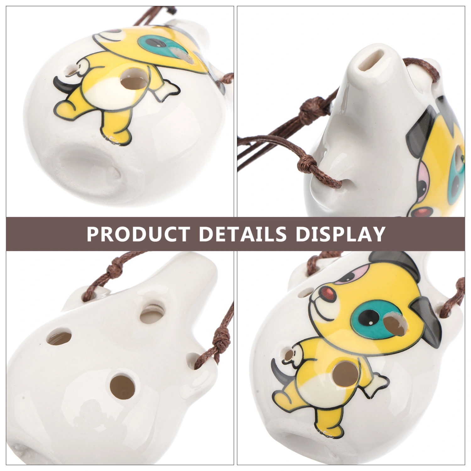 1pc Animal Pattern Ocarina Music Instrument Portable 12 Zodiac Themed Ocarina