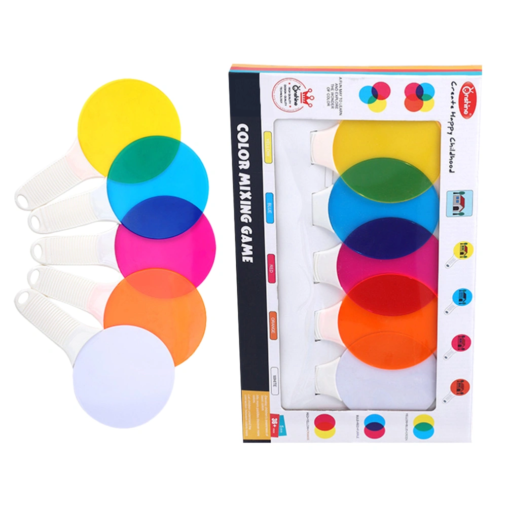 1 Set Color Recognition Filter Board Color Teaching Equipment Early Educational Color Filter Plate Science Physics Experiment Toys Color Learning Teaching Tools for Kindergarten Use (Assorted Color)