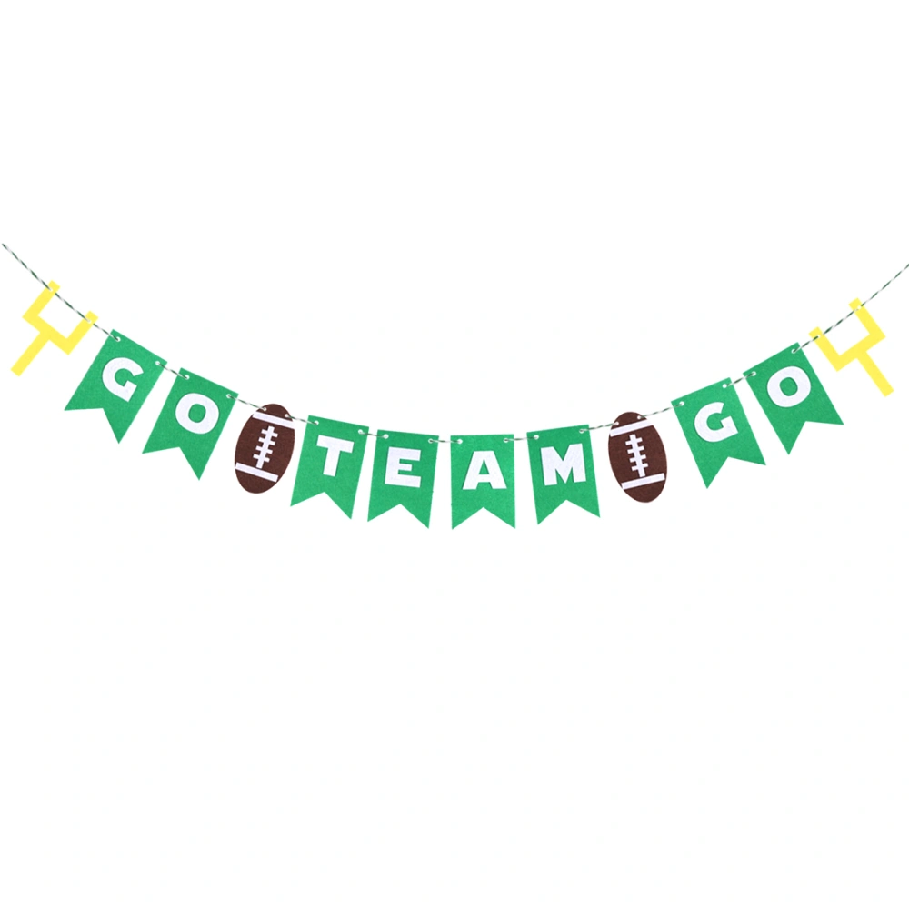 3 Meters GO TEAM GO Football Party Banners Rugger Bunting Garland 12 Flags For Rugby Game Birthday Party Decor