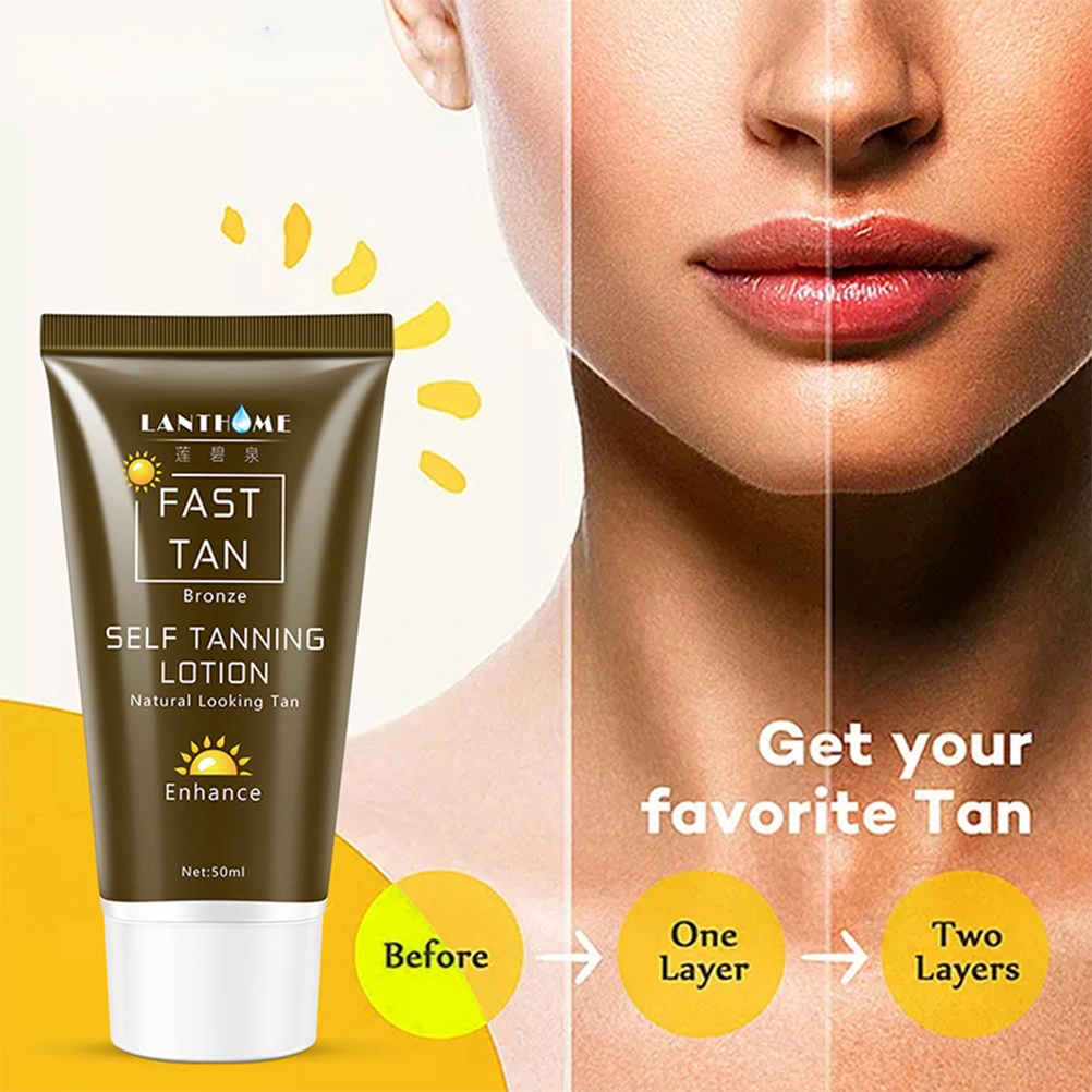 Self Tanning Cream Sunless Tanning Lotion Body Bronzer Lotion Efficient Self Tanning Cream for Woman Lady Girl (Brown)