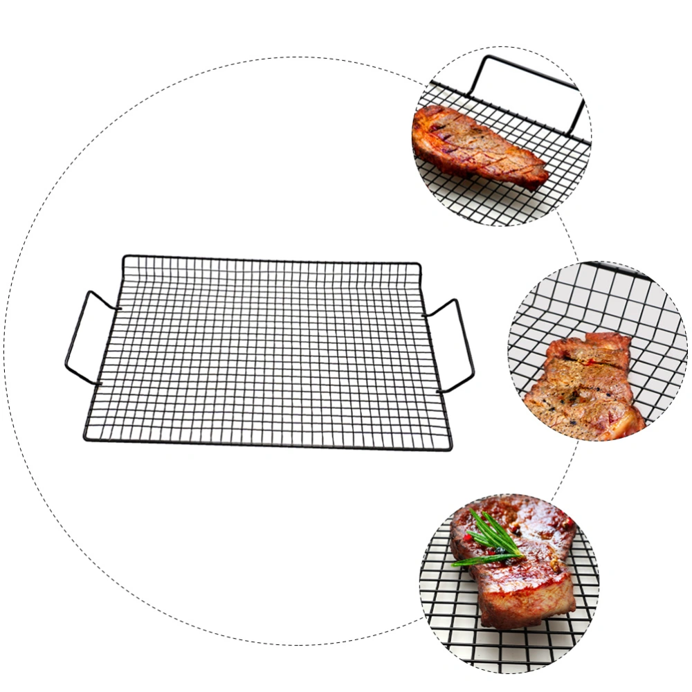 Grill Rack Portable Iron Cooling BBQ Grilling Grate Non-Stick Carbon Baking Net