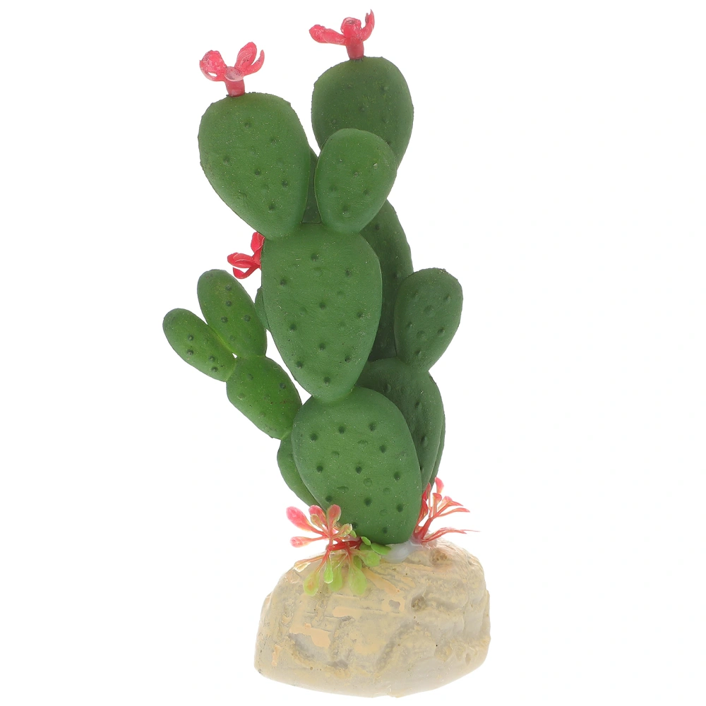 Simulated Plant Decoration Aquarium Adornment Artificial Plastic Cactus Model