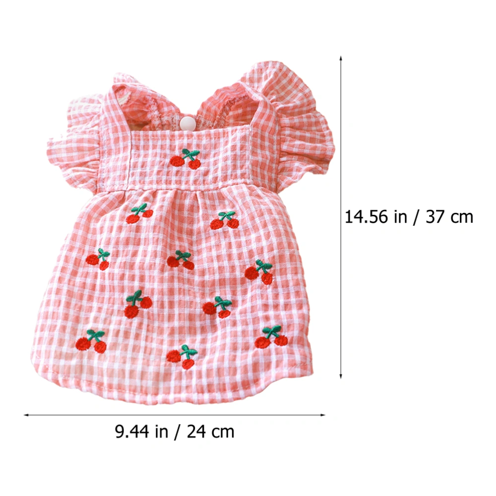 Indoor Pet Decorative Dress Puppy Summer Costume Kitten Cherry Clothes