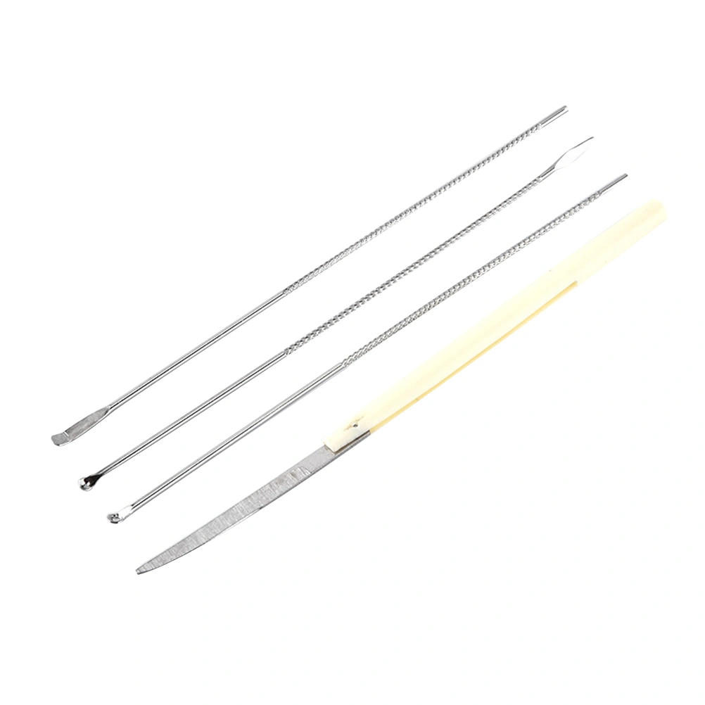 Ear Tool Set Stainless Steel Ear Spoon Spring-type Spiral Digging Ear Soon Dig Ear Spoon Adult Ear Suit