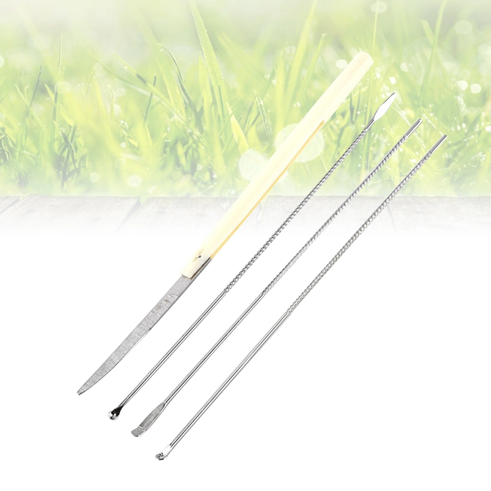 Ear Tool Set Stainless Steel Ear Spoon Spring-type Spiral Digging Ear Soon Dig Ear Spoon Adult Ear Suit