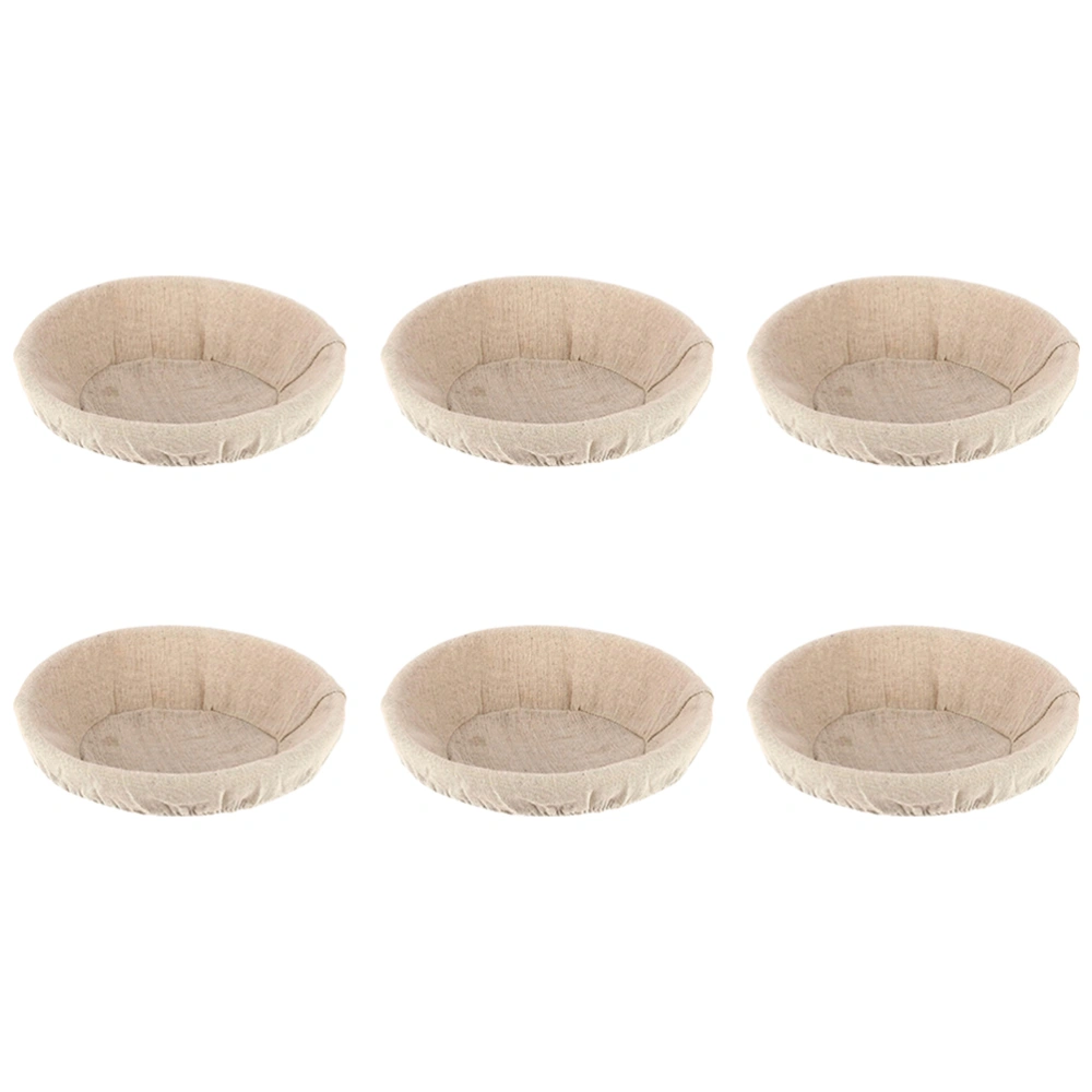 6pcs Durable Baking Basket Liner Pastry Making Liner Basket Cloth Cover for Home