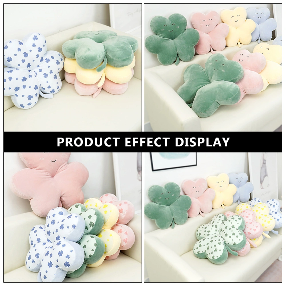 1pc Plush Clover Throw Pillow Home Hotel Sofa Bed Couch Decorative Cushion