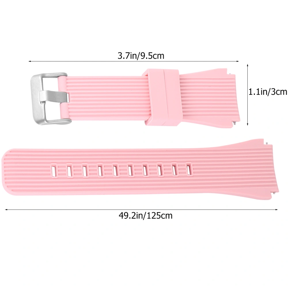 46mm Silicone Watchband Wrist Band Strap Replacement Quick Release Band Compatible for Galaxy Watch (Pink)