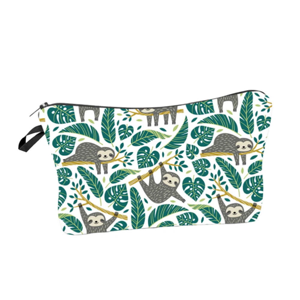 Sloth Pattern Printed Washing Bag Multifunctional Storage Bag Travel Storage Pouch Cosmetics Container