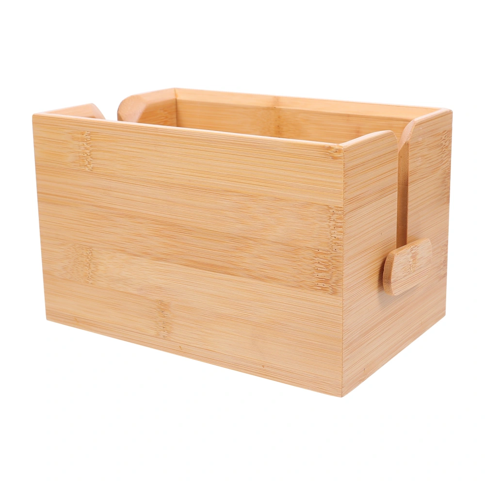 1Pc Bamboo Tissue Box Paper Box Desktop Container Napkin Controller Holder