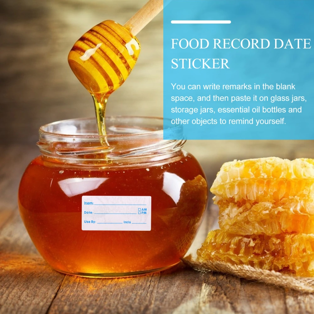 1 Roll/500pcs English Record Date Stickers Kitchen Food Date Label Stickers