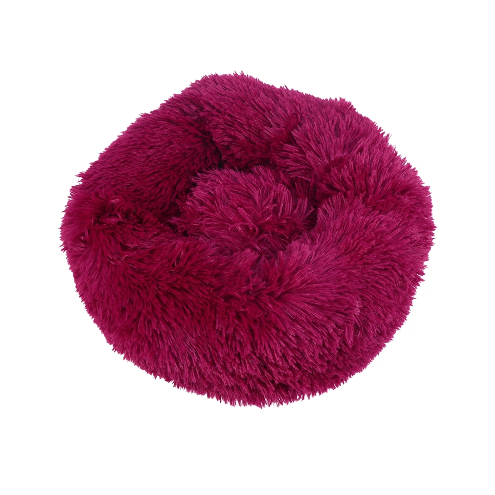 50cm Outer Diameter Winter Autumn Warm Pet Pad Premium Indoor Pet Cushion Pet Supplies for Cat Dog (Red)