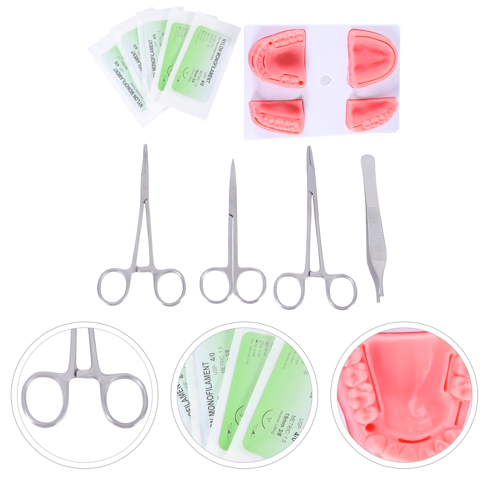 1 Set Oral Suture Training Module Simulation Silicone Gum Suture Model Tool