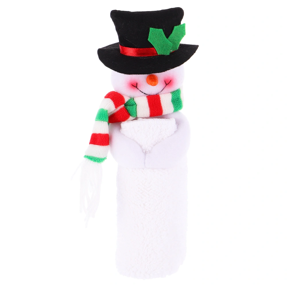 1PC Creative Christmas Towel Decor Hand Towel Washcloth Xmas Gift (Snowman)