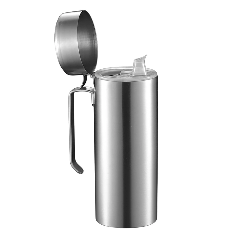 Oil Residue Filtration Oil Can Stainless Steel Kitchen Oil Cup Seasoning Bottle