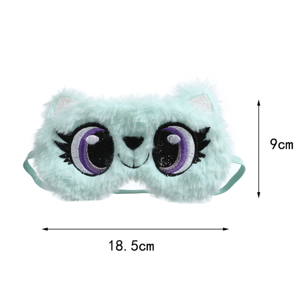 1Pc Cartoon Big Eye Design Eye Masks Adorable Eye Cover Plush Sleeping Mask