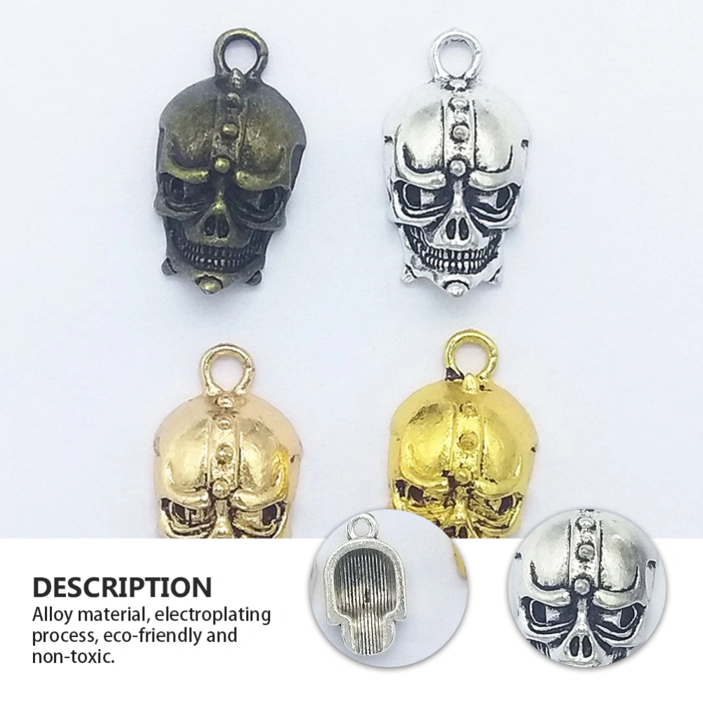 1 Set 50 Pcs 25mm Halloween Pendant Necklace Decoration Alloy Skull Pendant