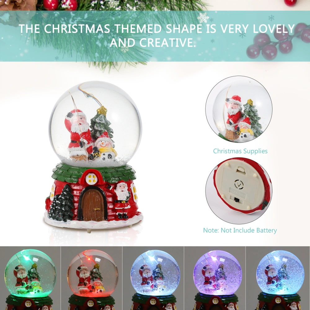 Christmas Crystal Ball Xmas Glass Ball Desktop Adornment (Random Style)