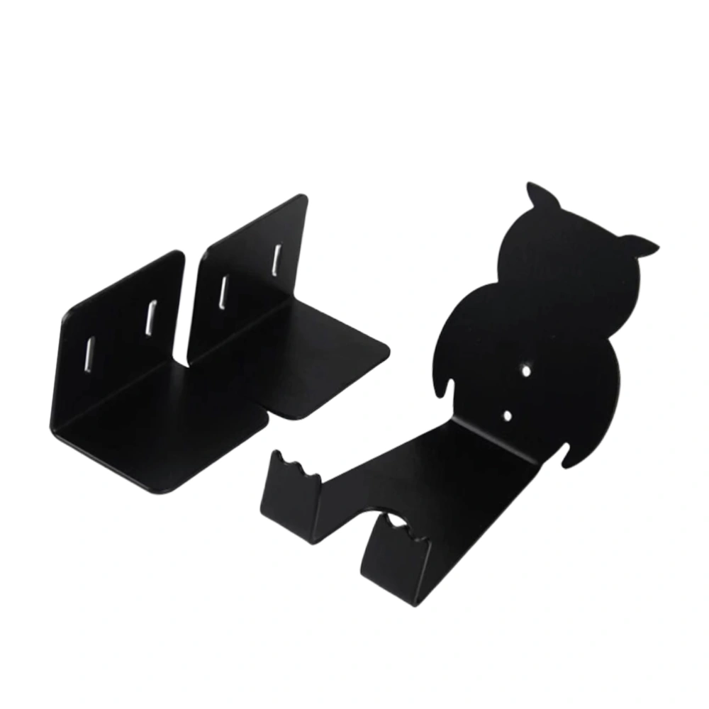 1 Set Rack Wall Owl Shaped Wall Hanging Rack Sturdy Bike Storage Hanger Supplies Set (Black)