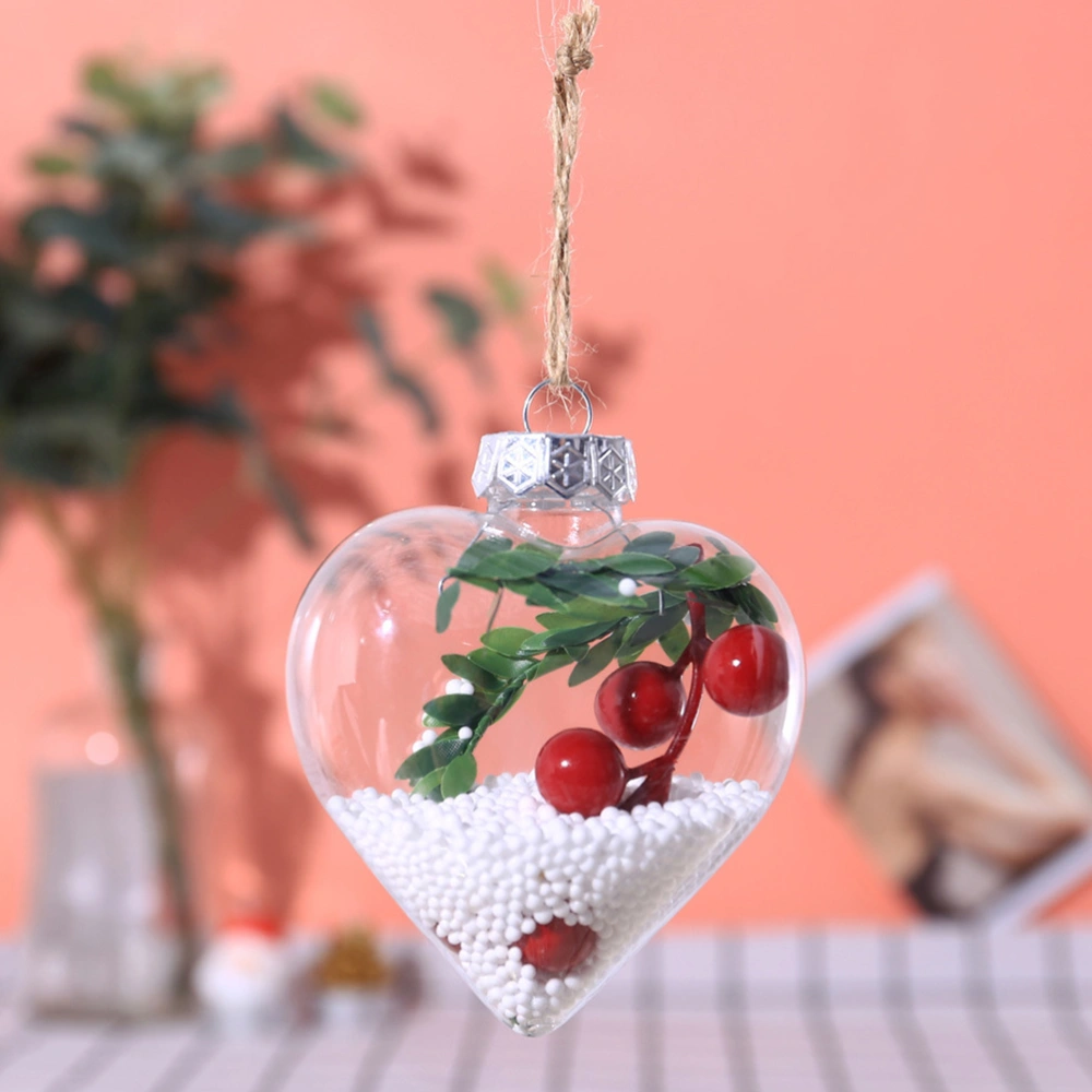 Christmas Heart Shape Ornament Xmas Tree Door Wall Hanging Decoration Party Favor Home Garden Pendant (2)