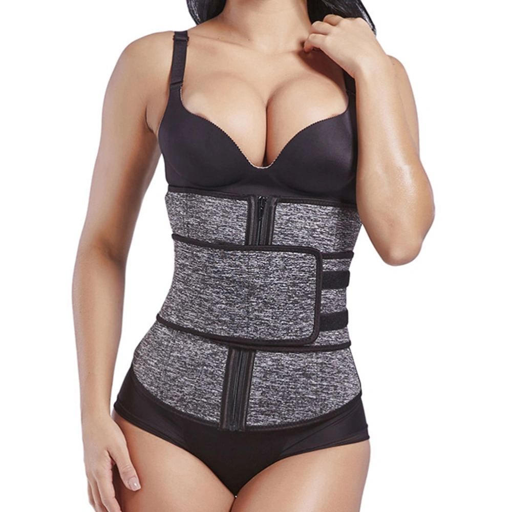 1pc Waist Trainer Corset Sports Workout Shapewear Waistband Body Shapers for Lady - Size 4XL (Grey)