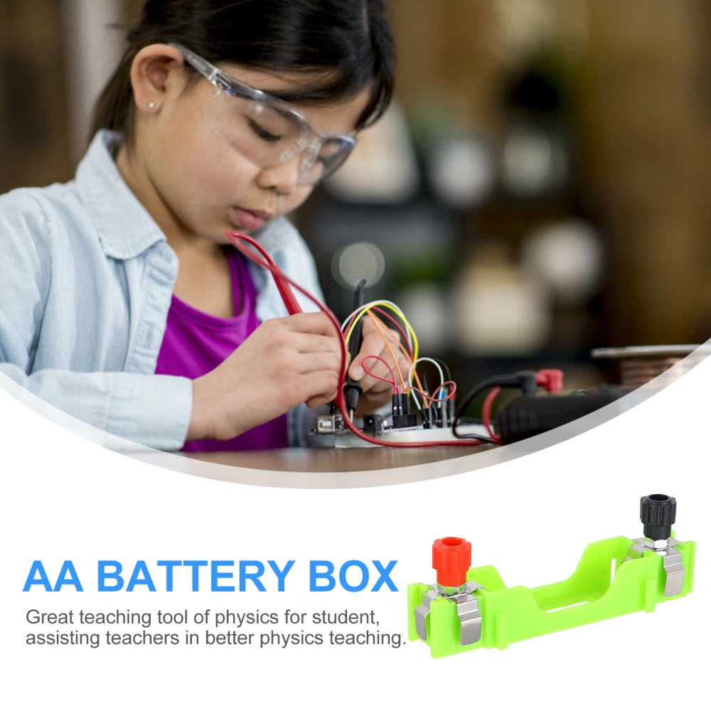 6pcs AA Physics Labs Battery Holder Kids Circuit Learning Tool Battery Case