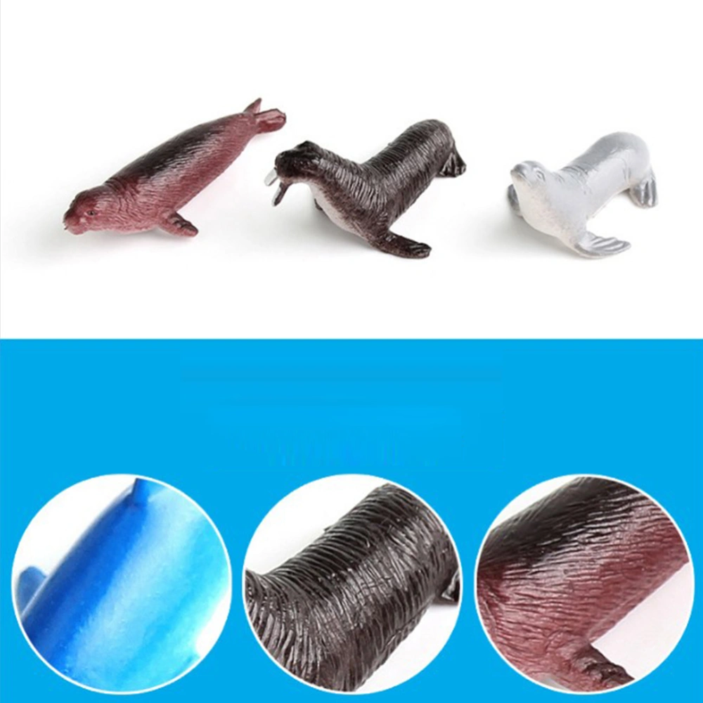 24pcs/2 Sets Simulated Sea Animal Model Marine Animal Toys Mini Sea Creatrure Model Aquarium Ornament Educational Props (Mixed Pattern)