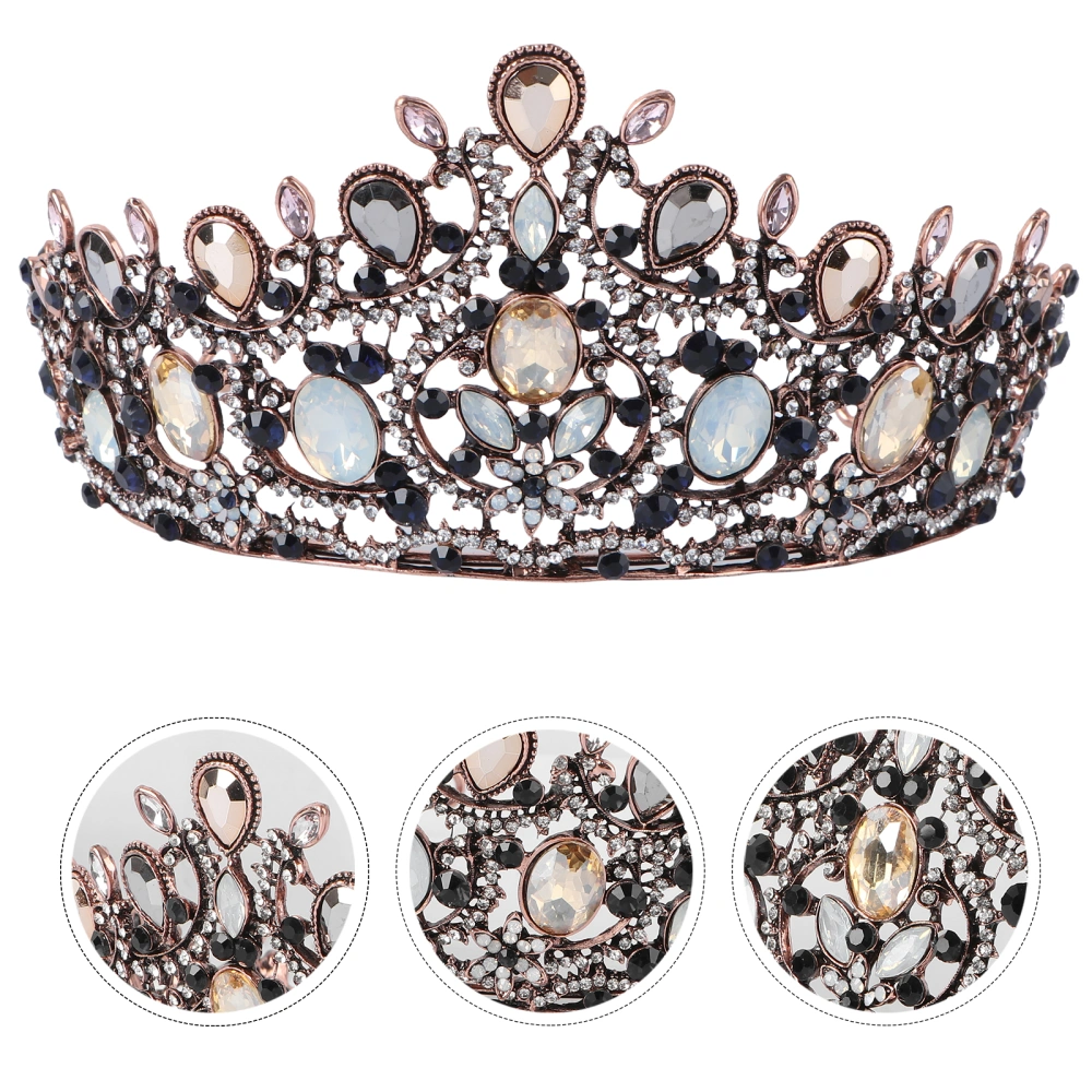 Bridal Baroque Crown Crystal Hair Wedding Headdress Hair Band for Wedding Engagement HG081