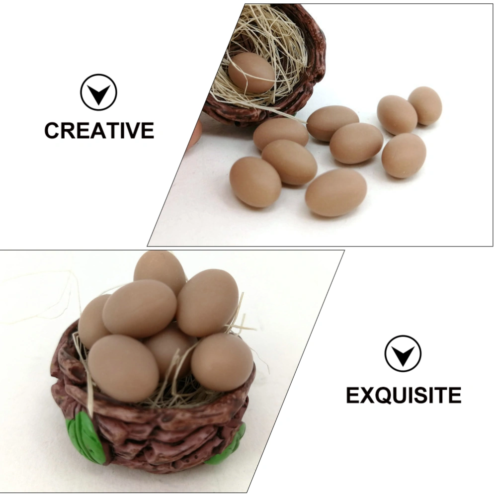 2 Sets Miniature Egg Nest Accessory Small House DIY Accessory Set Children Gift