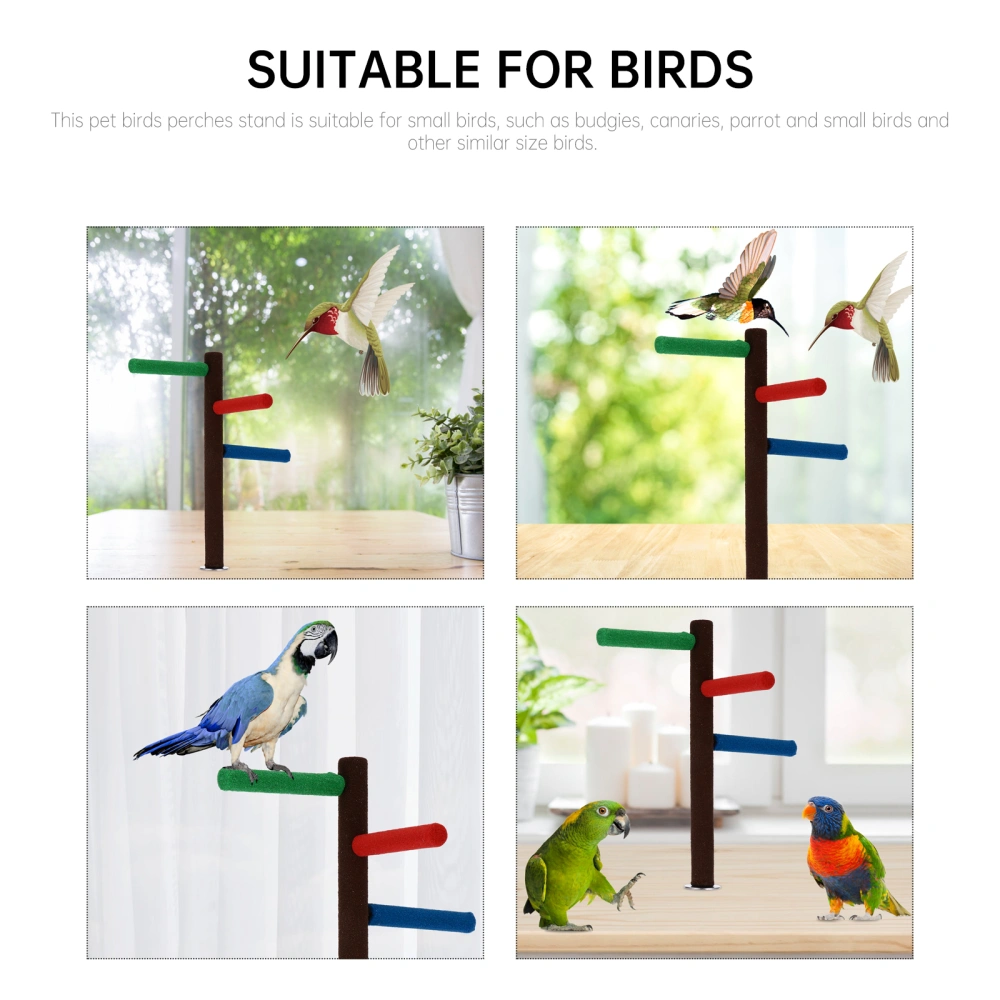 1pc Bird Perch Stick Rough-surfaced Nature Wood Stand Toy Bird Cage Branch