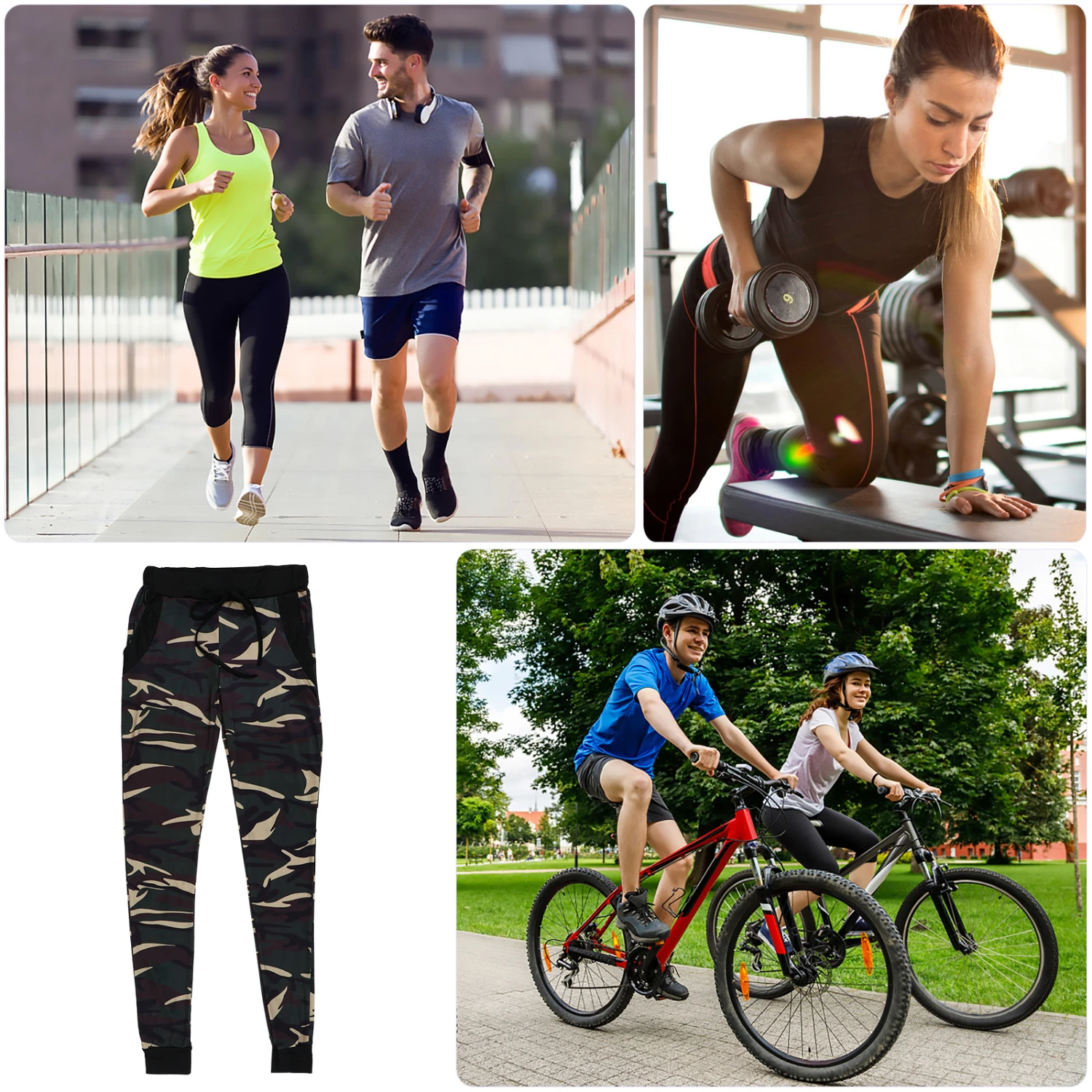 1pc Drawstring Trousers Close-fitting Pencil Pants Workout Pant for Women Lady