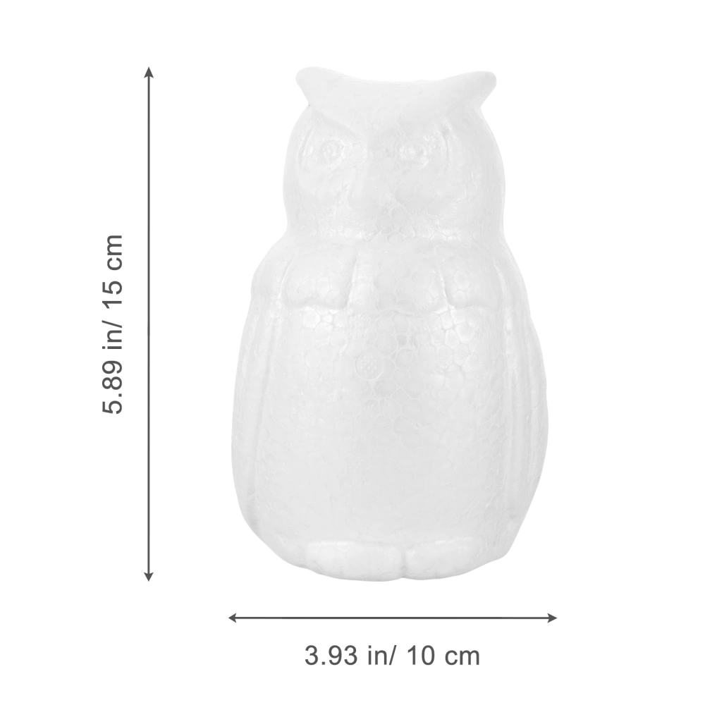 4pcs Unfinished Animal Ornaments Children DIY Crafts  Owl Figurines