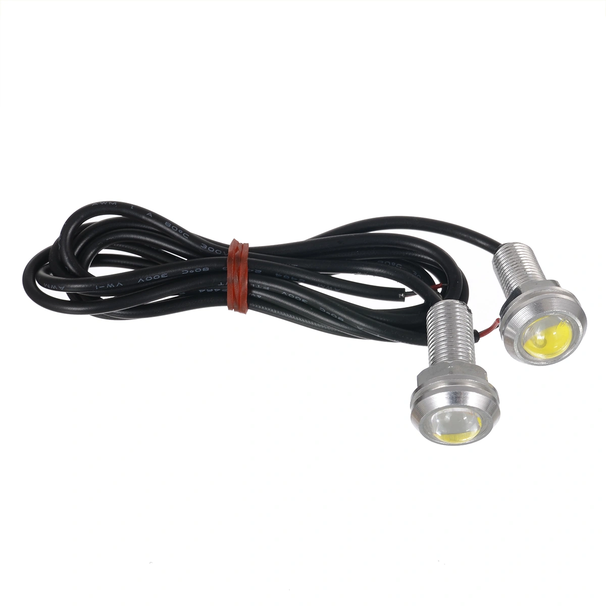 10pcs Universal Waterproof 18mm Eagle Eye LED Lights Car Motor DRL Backup Lights Bulbs (Green Light)